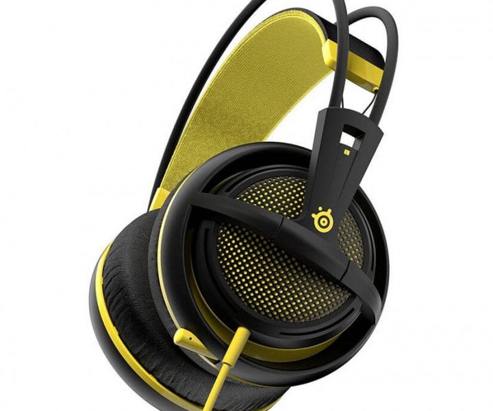 Наушники SteelSeries Siberia 200 (51138) Yellow, 2 x Mini jack (3.5 мм), накладные, кабель 1.8 м